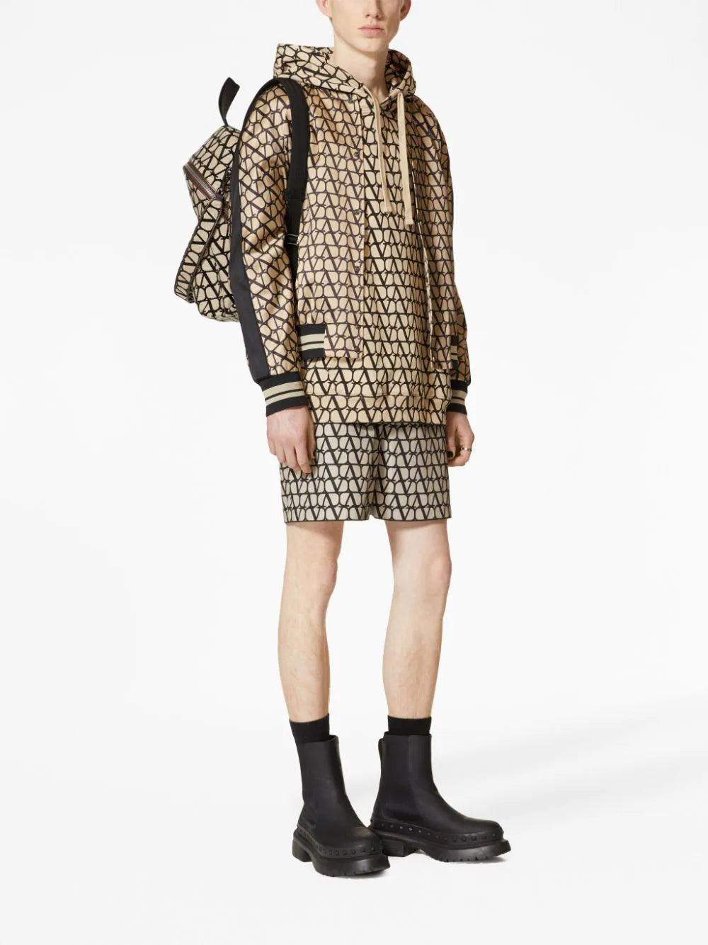 Valentino Garavani Bomber Jacket With All-over Toile Iconographe Print
