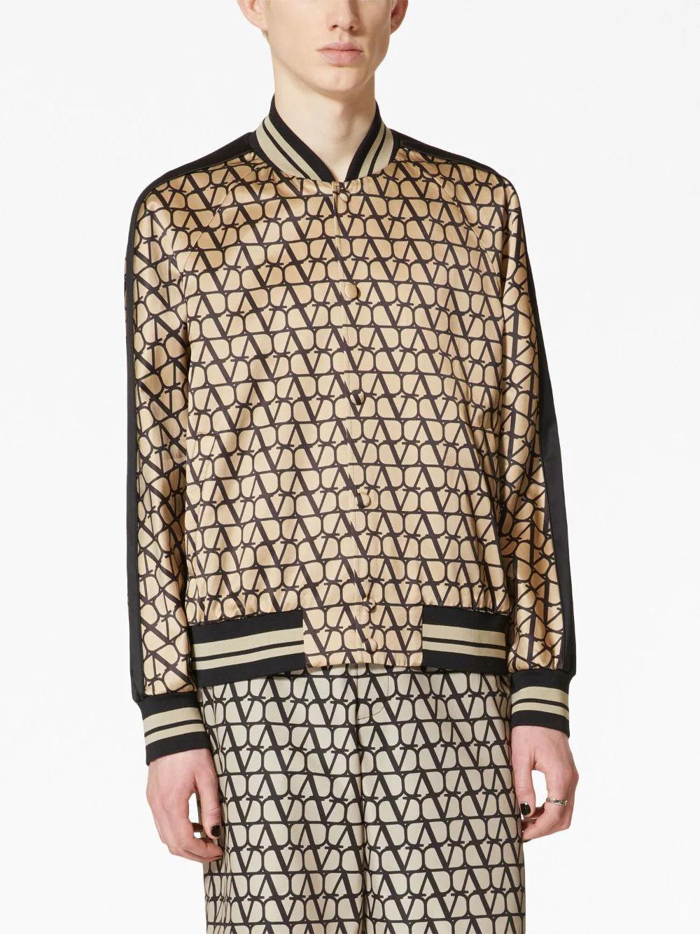 Valentino Garavani Bomber Jacket With All-over Toile Iconographe Print