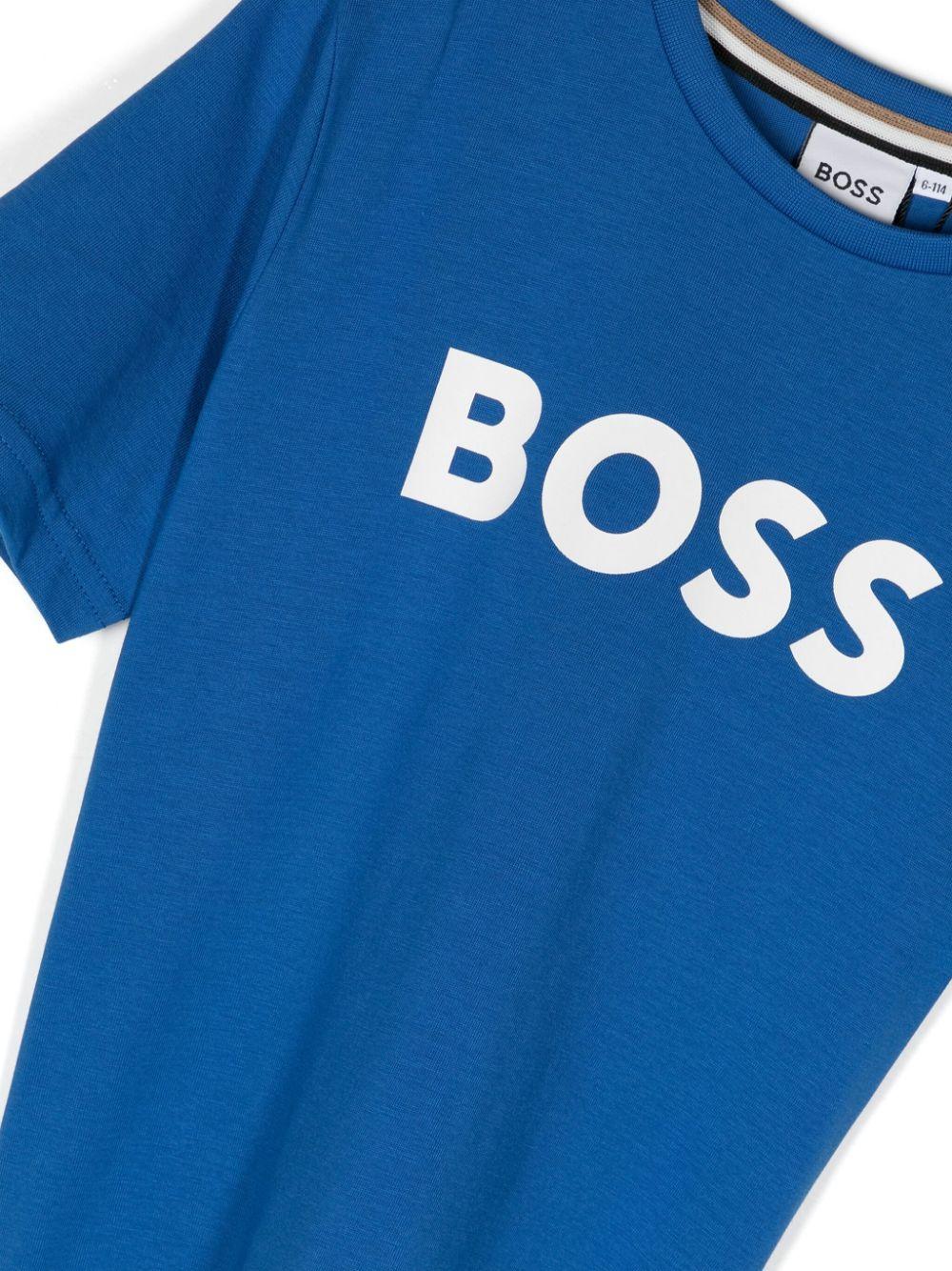 Boss Kids Jersey T-shirt With Printed Logo