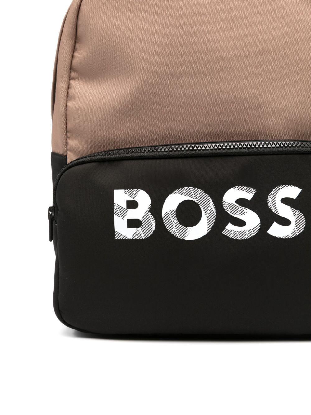 Boss Kids Two-tone Backpack With Logo