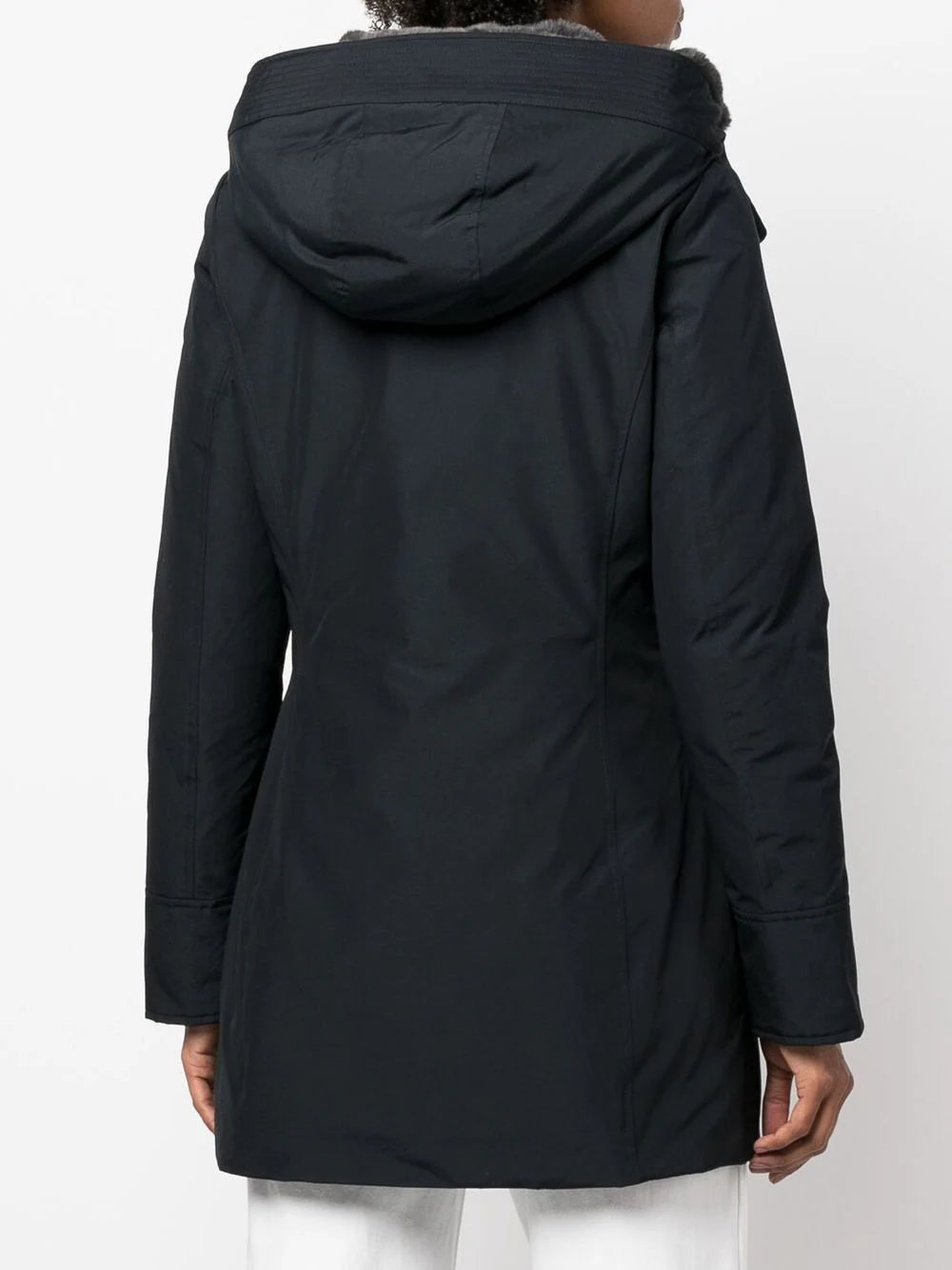 WOOLRICH Boulder Parka In Ramar Cloth With Hood And Detachable Faux Fur Trim