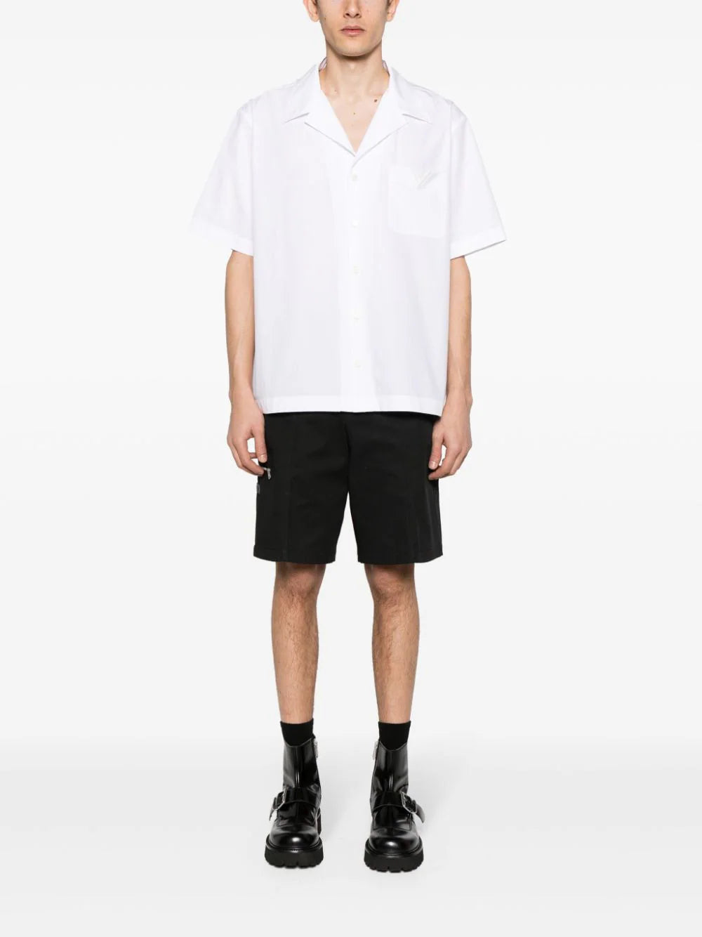 Valentino Garavani Bowling Shirt With Rubberised V Detail