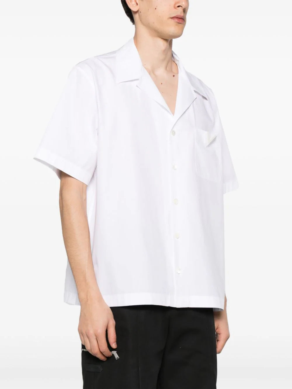 Valentino Garavani Bowling Shirt With Rubberised V Detail