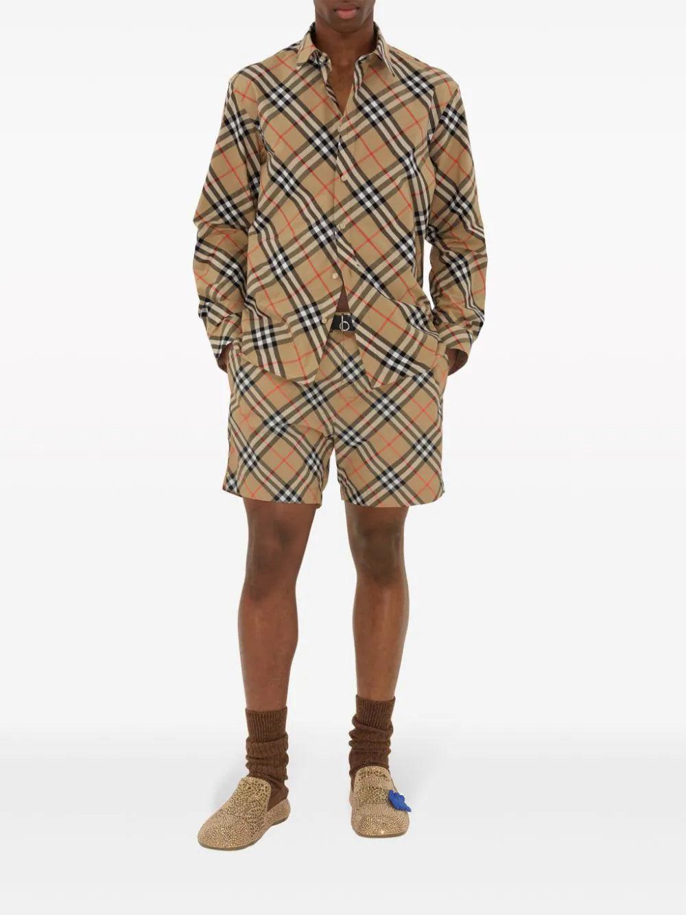 Burberry Camicia In Cotone A Quadri
