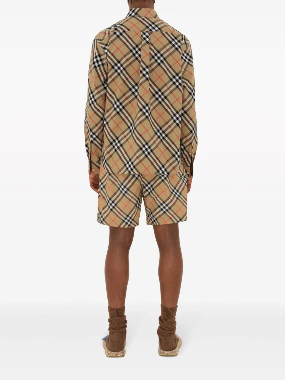 Burberry Camicia In Cotone A Quadri