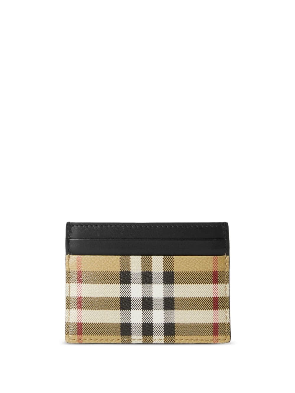Burberry Check And Leather Card Case