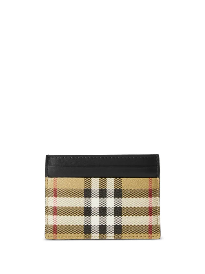 Burberry Check and leather card case