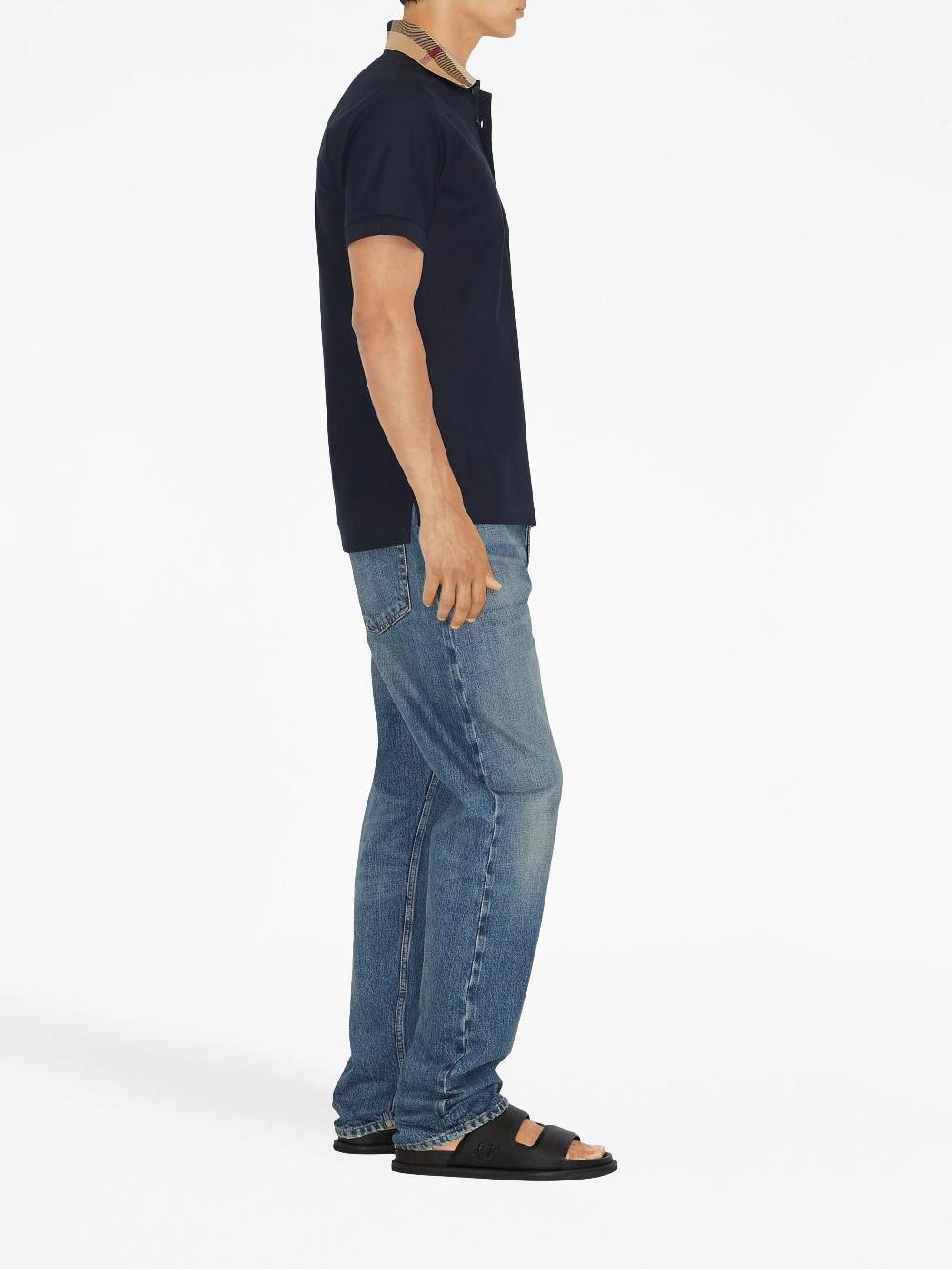 Burberry Check Collar Polo Shirt