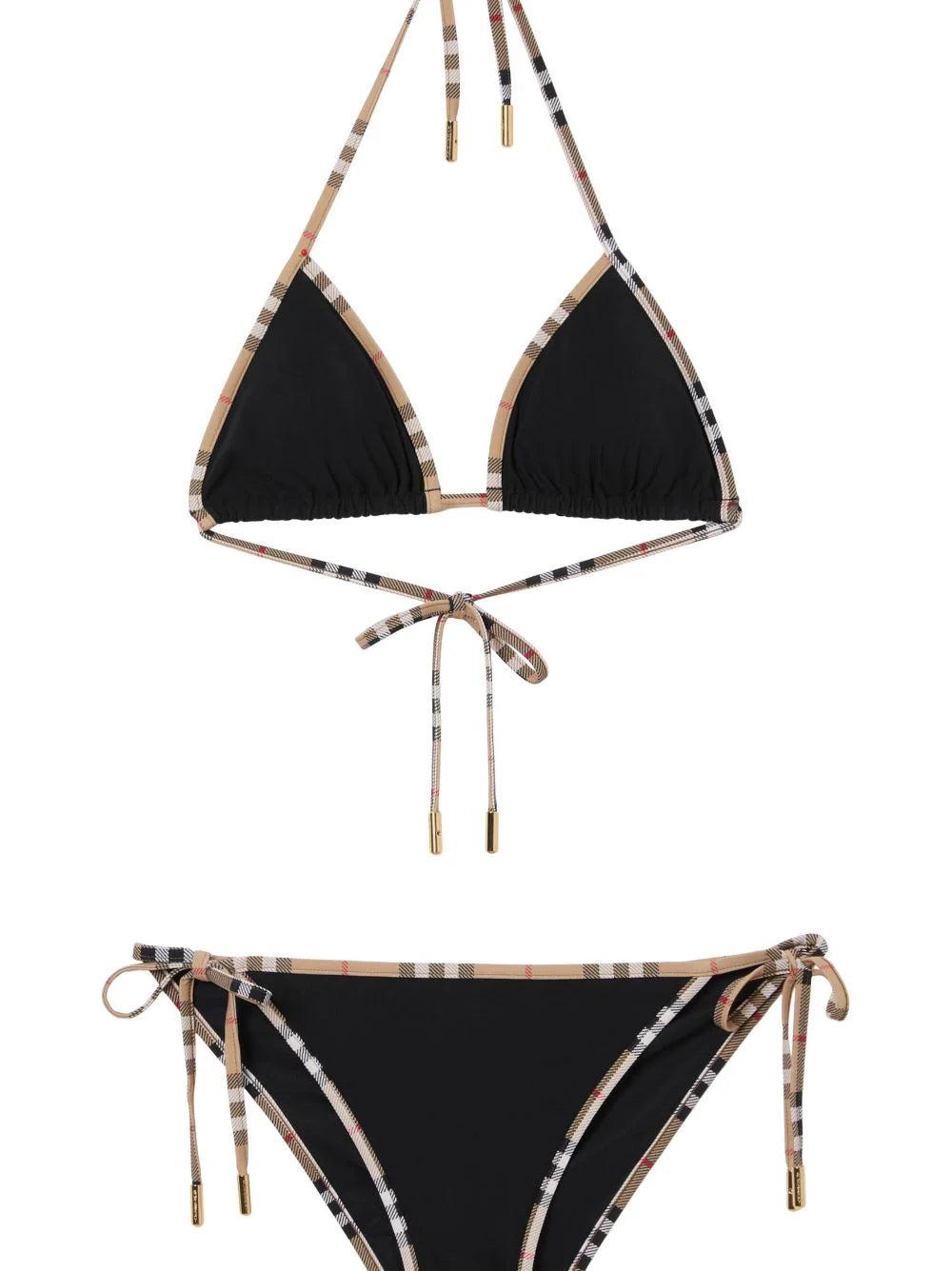 Burberry Check Detail Triangle Bikini