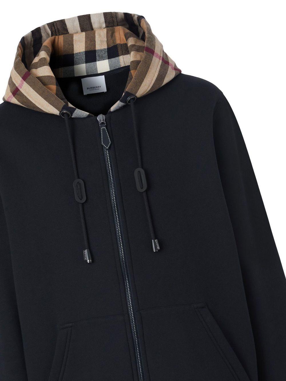 Burberry Check Hood Zip Hoodie
