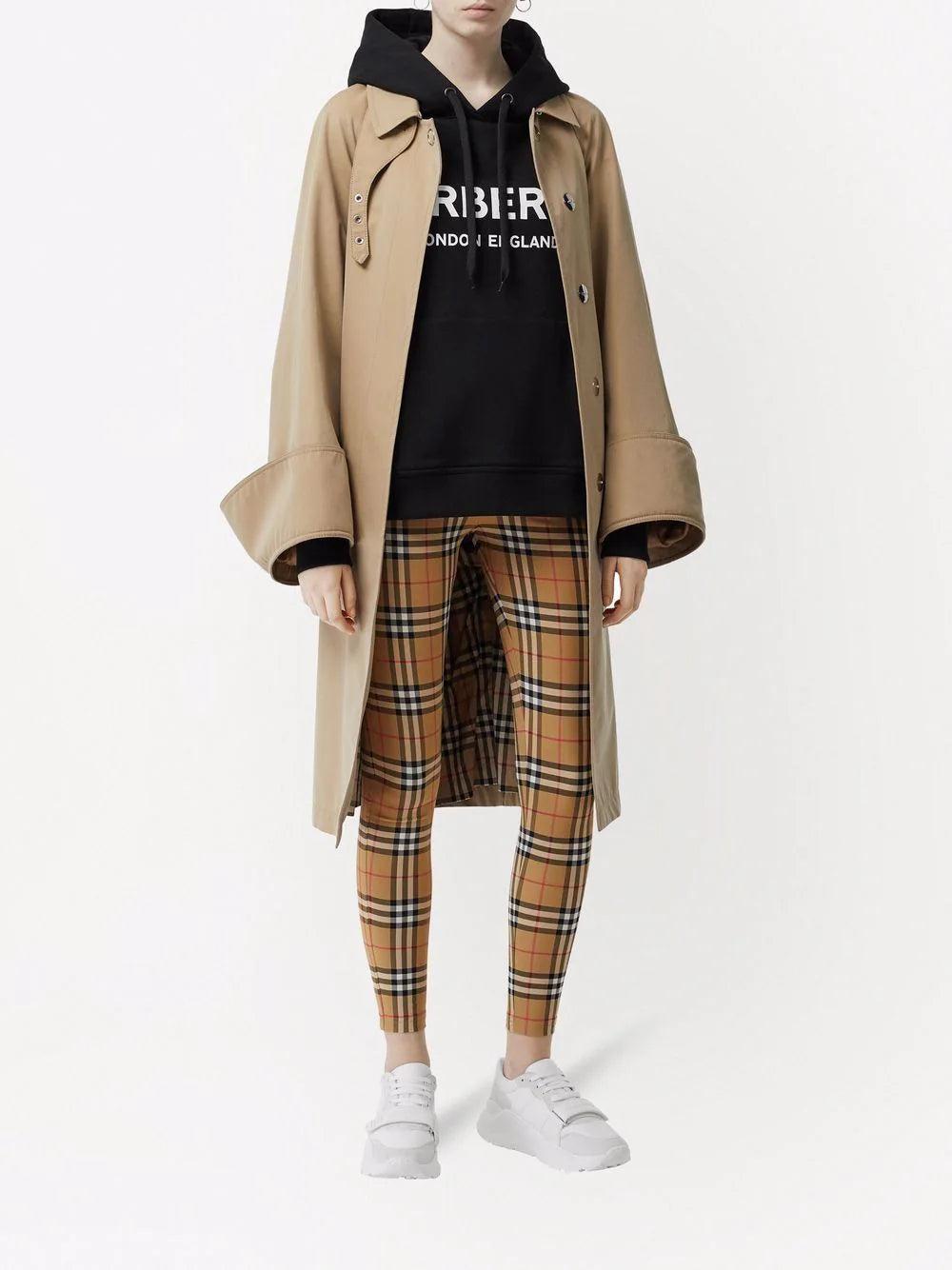 Burberry Check Leggings In Stretch Jersey