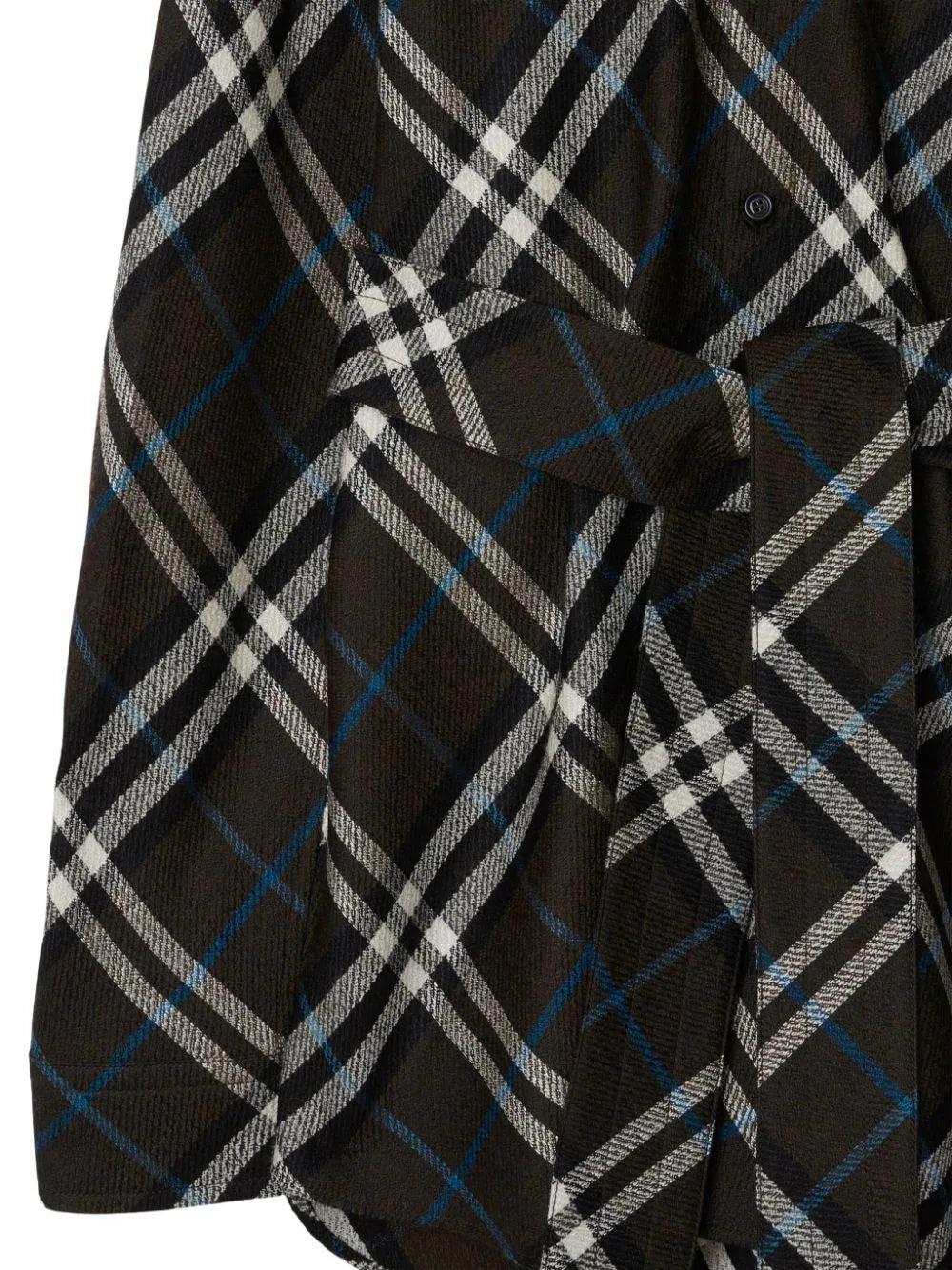 Burberry Check-pattern Belted Shirt