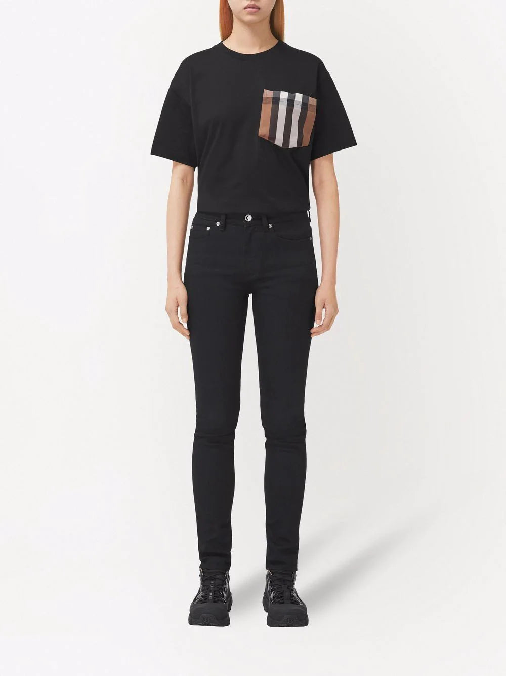 Burberry Check Pocket Oversized T-shirt