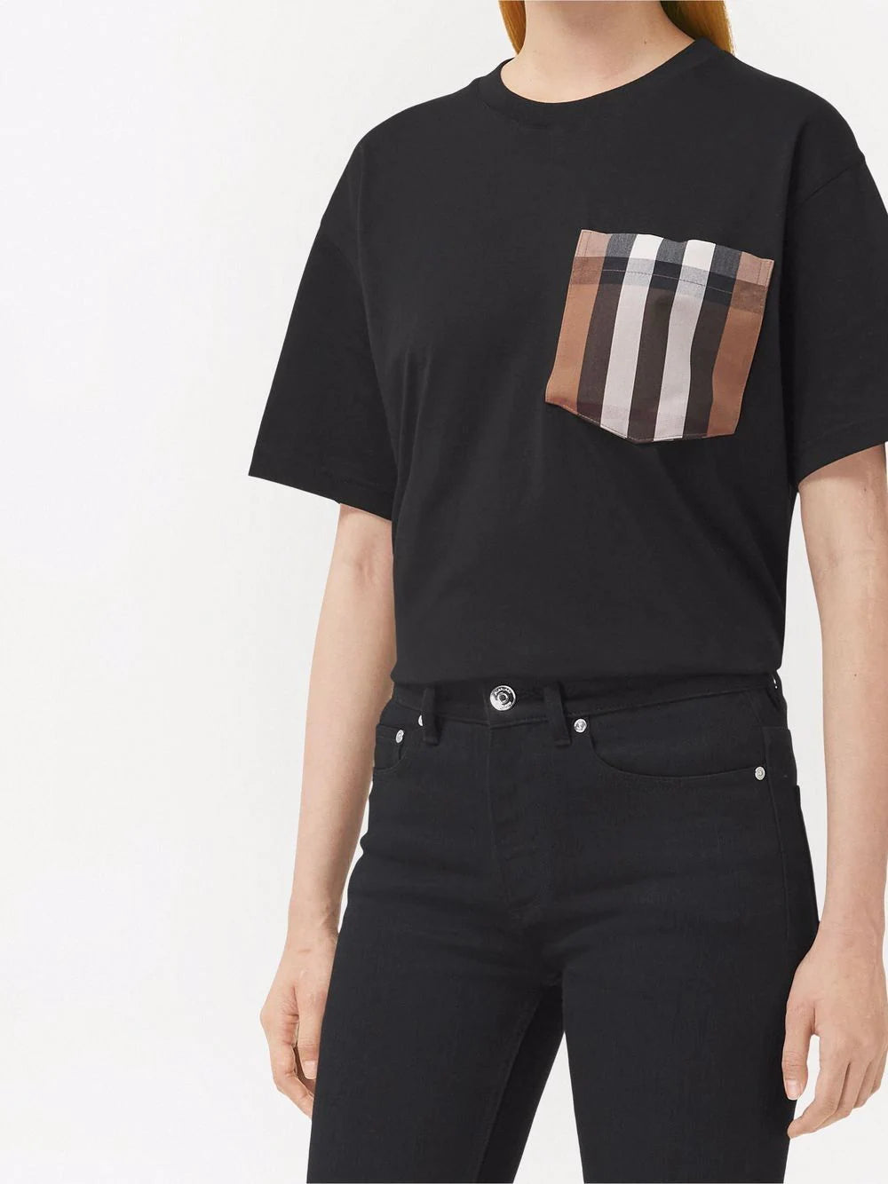Burberry Check Pocket Oversized T-shirt