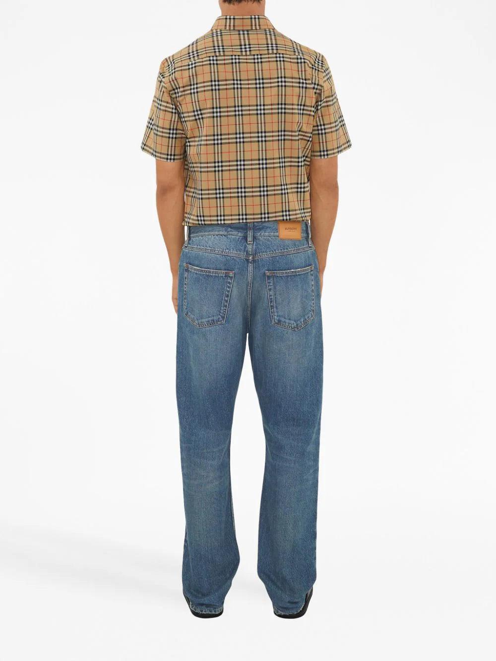 Burberry Check Shirt In Cotton