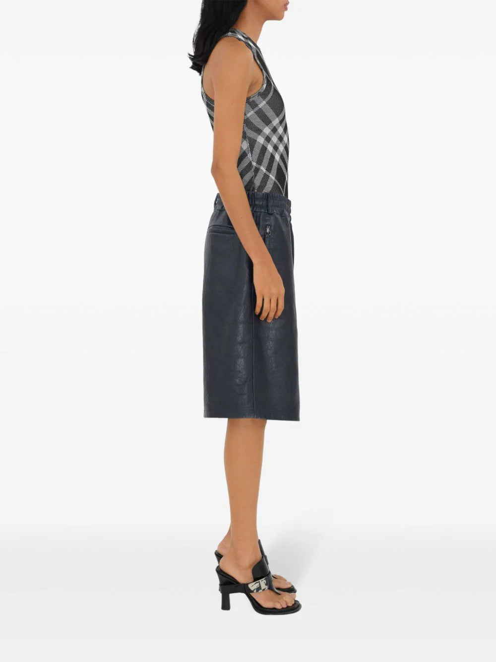 Burberry Check Stretch Cotton Tank Top