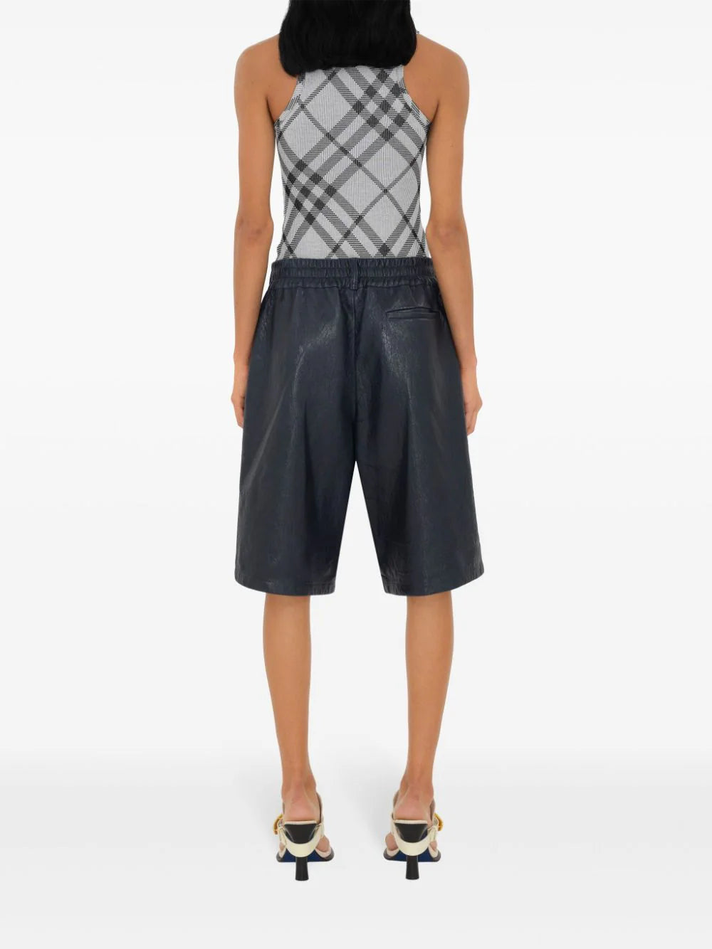 Burberry Check Stretch Cotton Tank Top