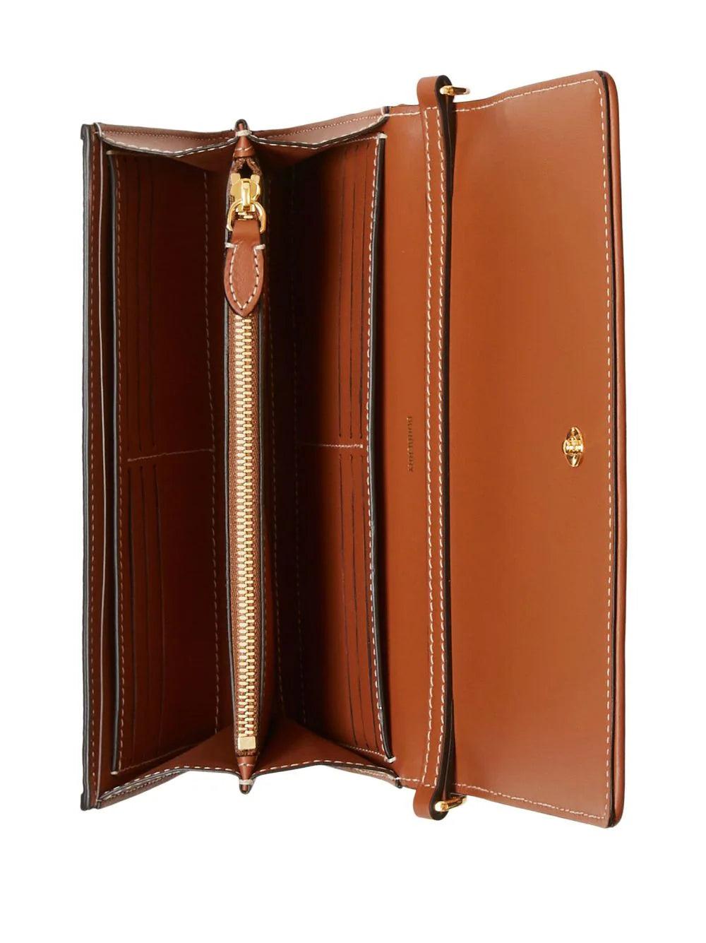 Burberry Check Wallet With Chain Strap
