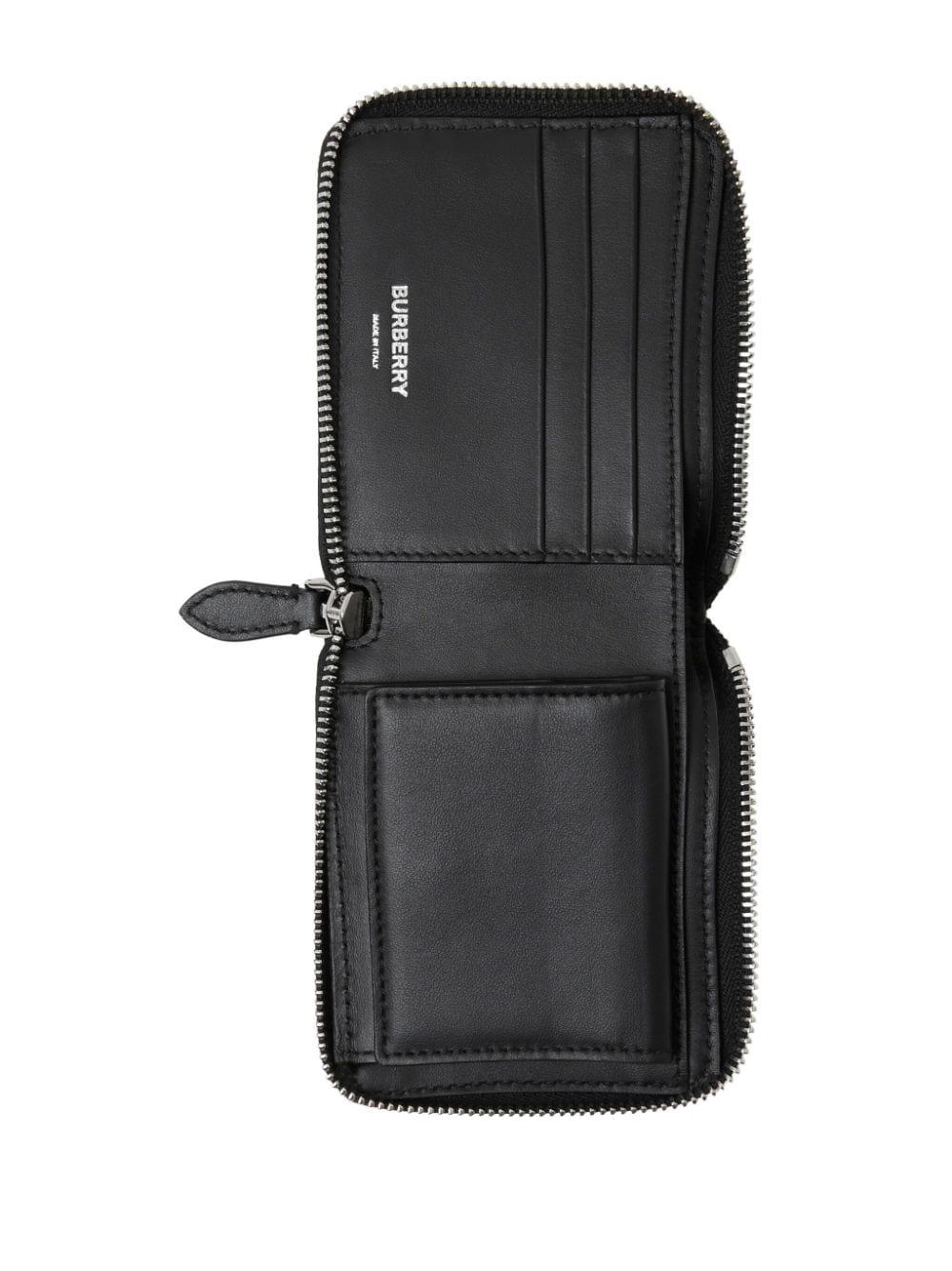 Burberry Check Wallet With Zip