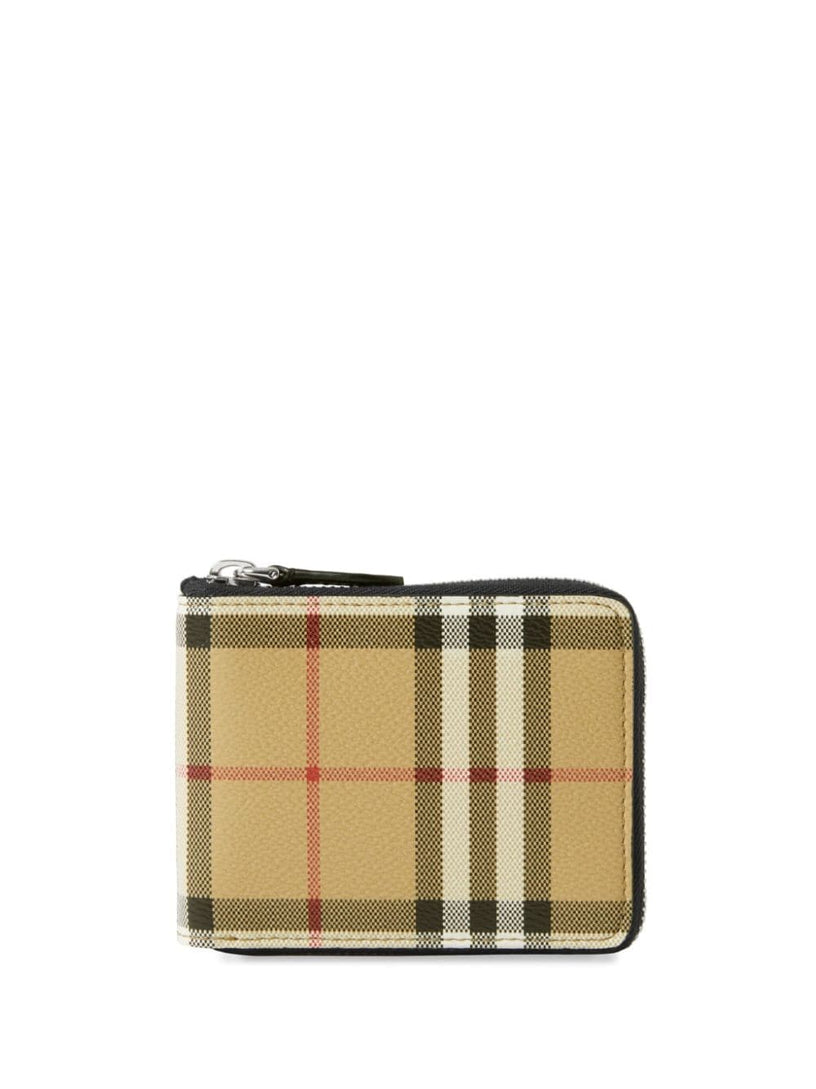 Burberry Check wallet with zip