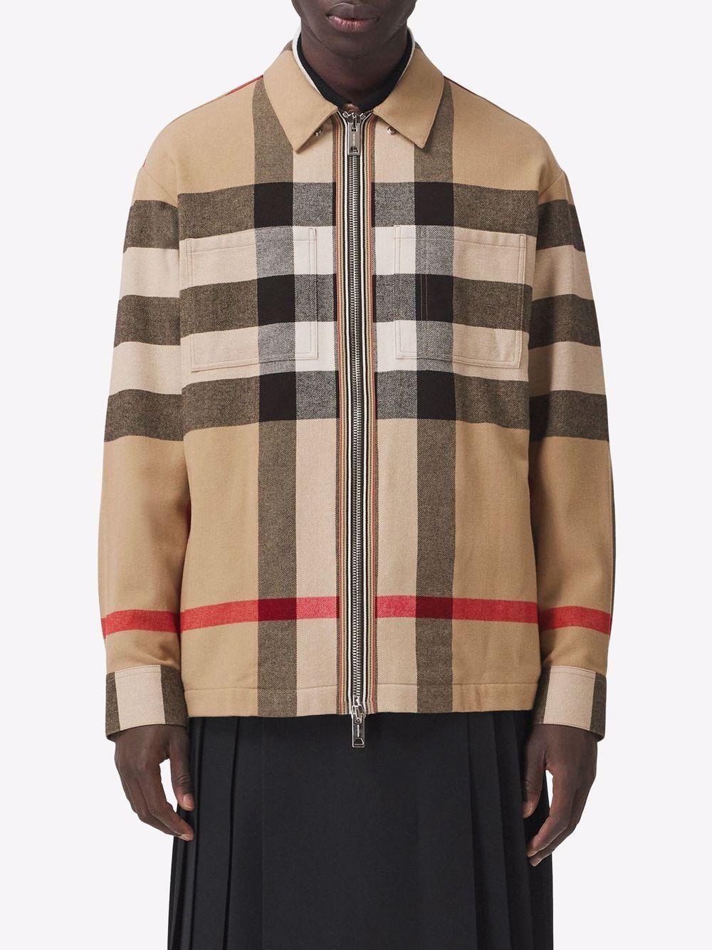 Burberry Check Wool Cotton Overshirt