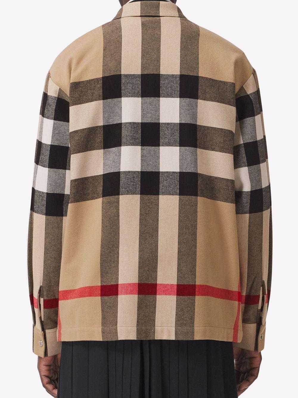 Burberry Check Wool Cotton Overshirt