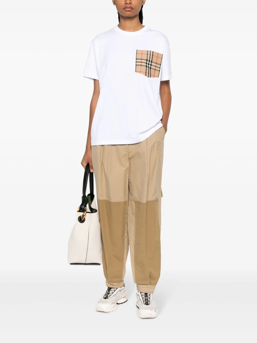 Burberry Cotton T-shirt With Check Pocket