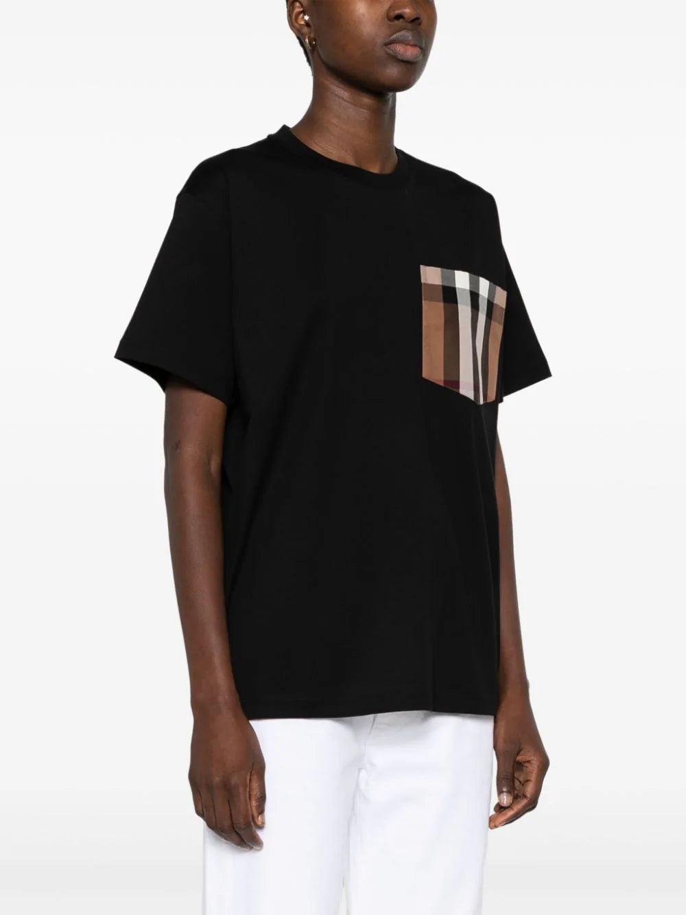 Burberry Cotton T-shirt With Check Pocket