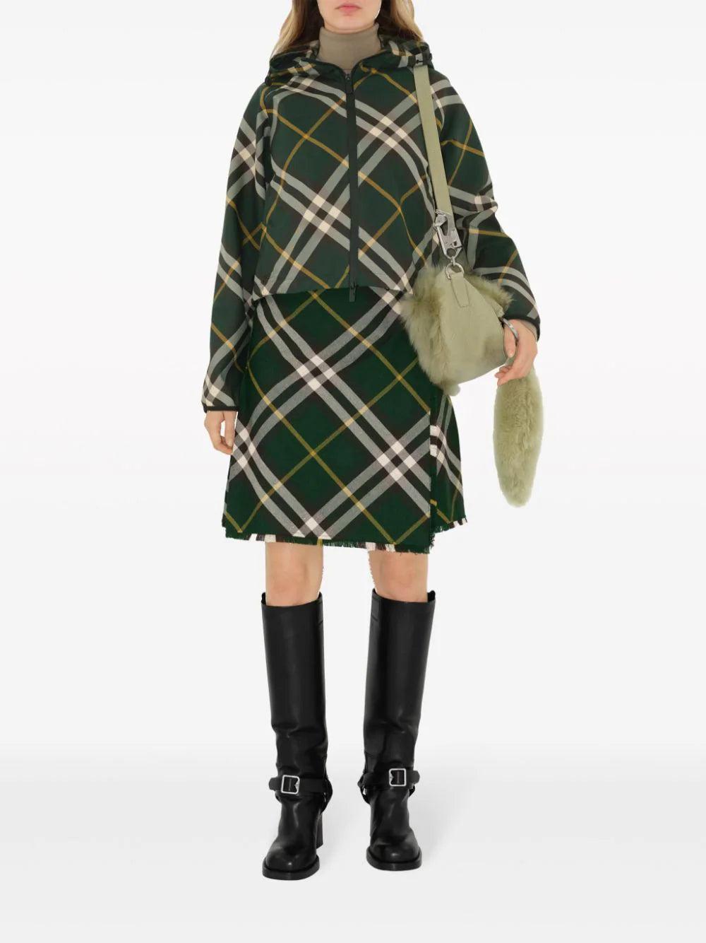 Burberry Cropped Check Lightweight Jacket