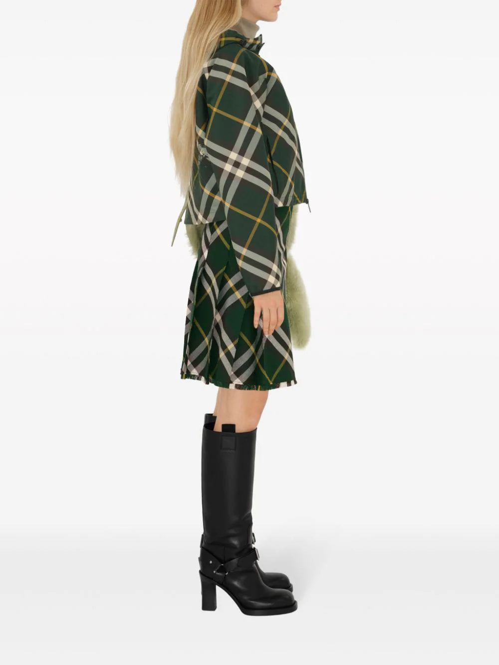 Burberry Cropped Check Lightweight Jacket