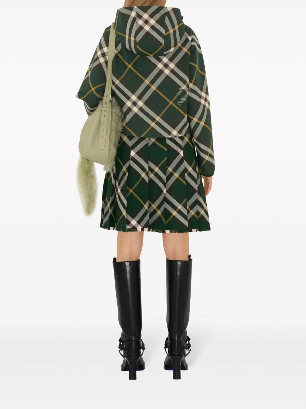 Burberry Cropped Check Lightweight Jacket