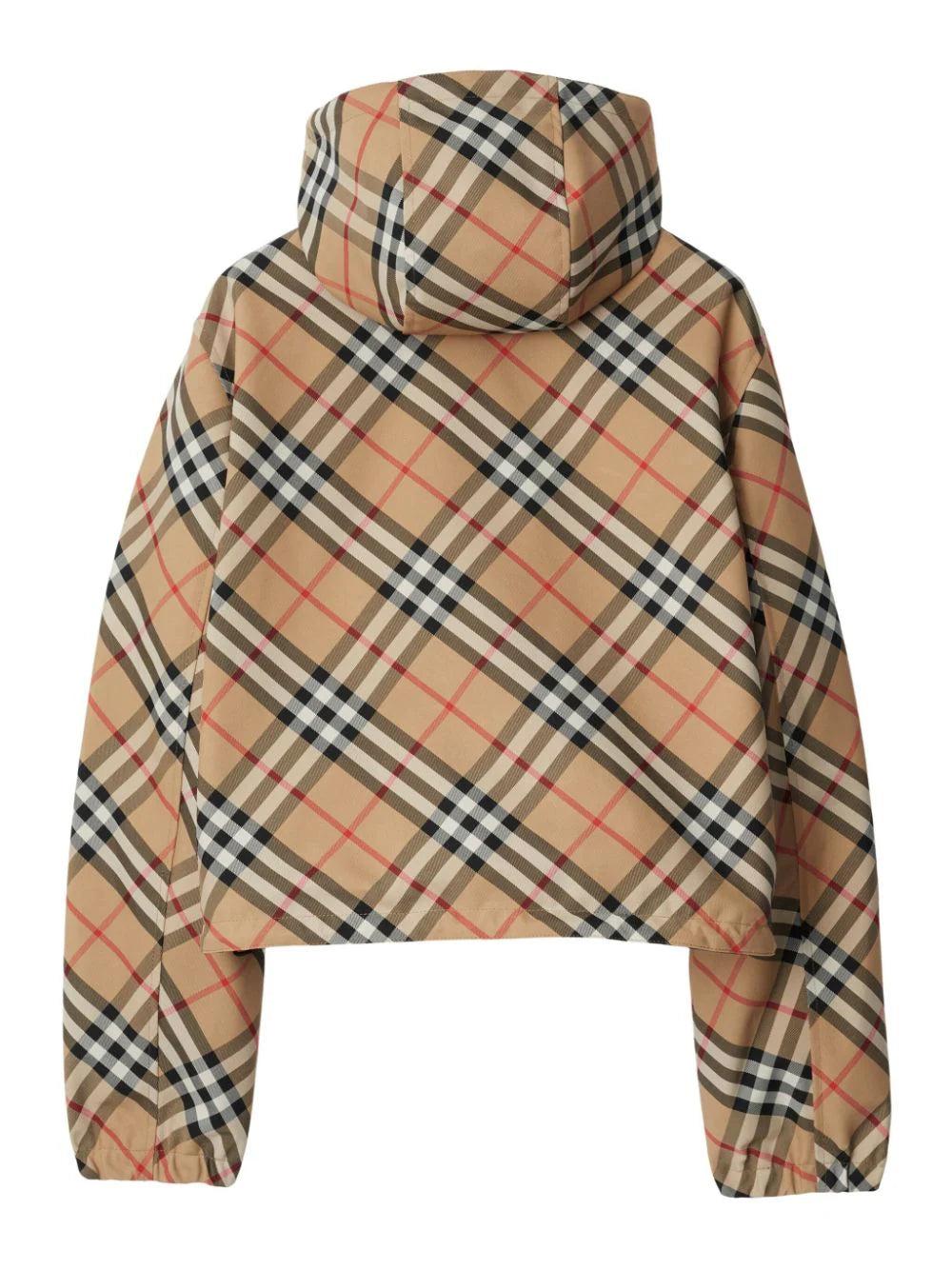 Burberry Cropped Reversible Check Jacket