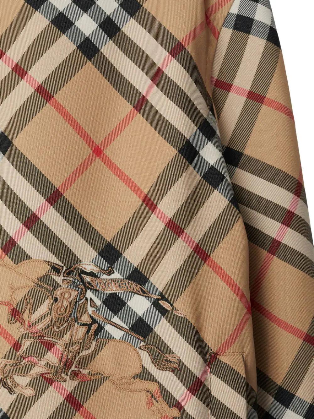 Burberry Cropped Reversible Check Jacket