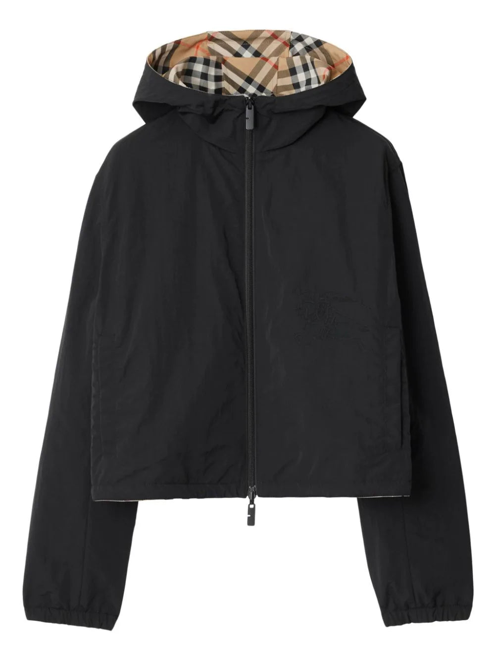 Burberry Cropped Reversible Check Jacket