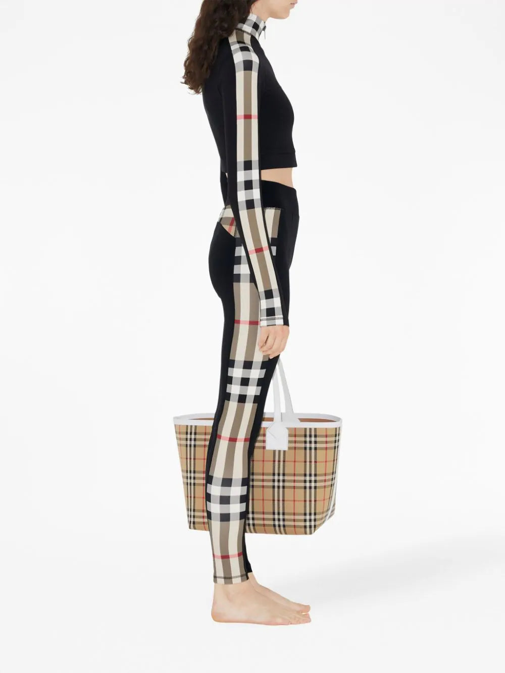 Burberry Cropped Top With Zip And Trim