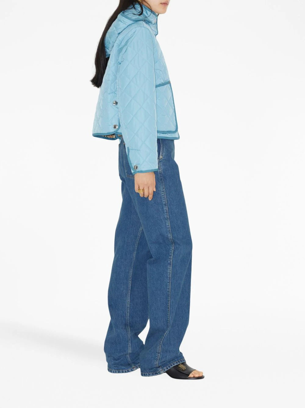 Burberry Diamond Quilted Nylon Cropped Jacket