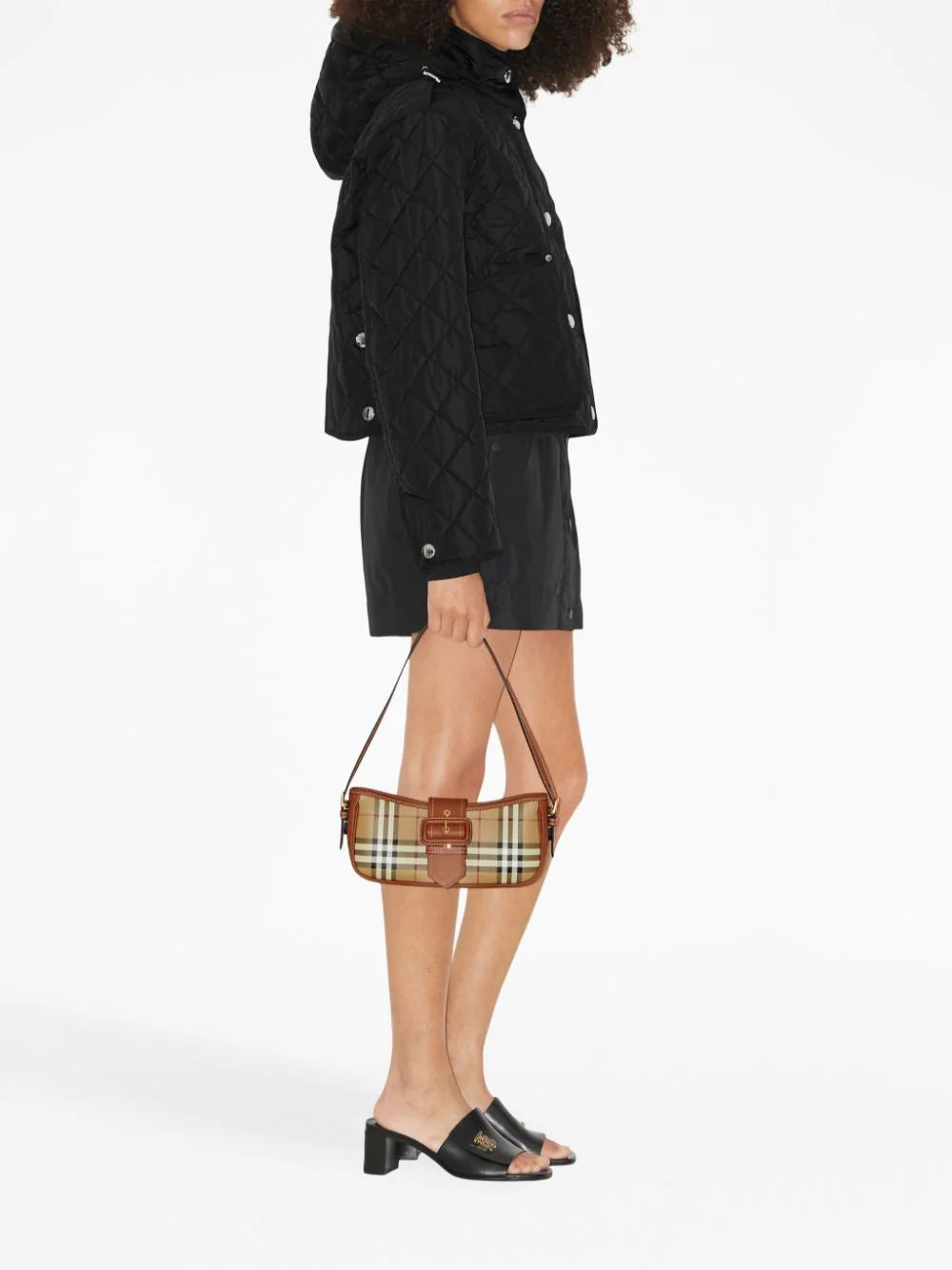 Burberry Diamond Quilted Nylon Cropped Jacket