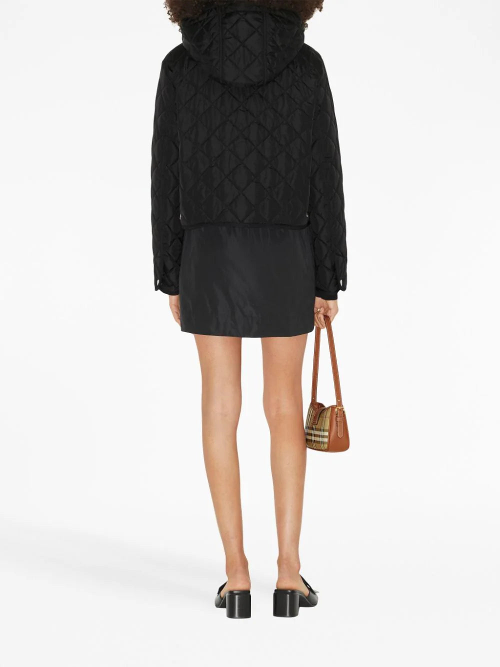 Burberry Diamond Quilted Nylon Cropped Jacket