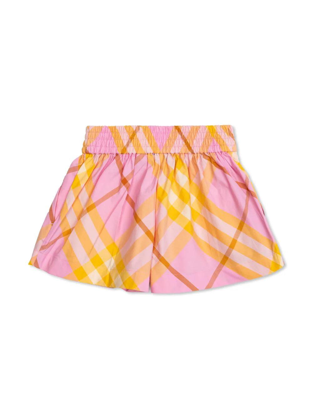 Burberry Kids Check Cotton Shorts