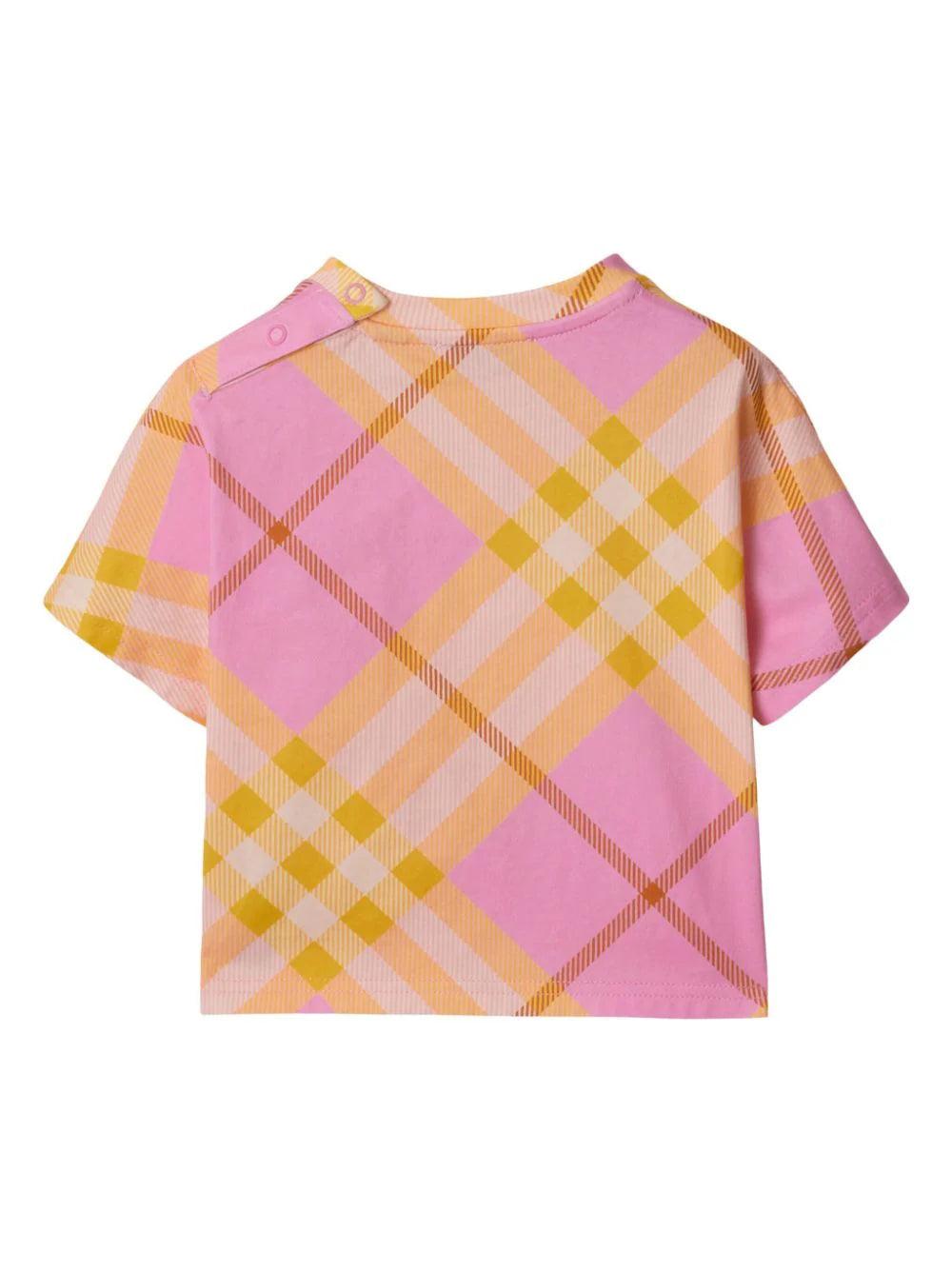 Burberry Kids Check Cotton T-shirt