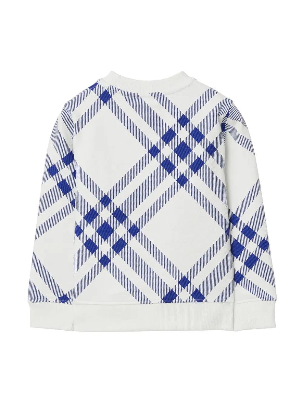 Burberry Kids Check Crewneck Sweatshirt