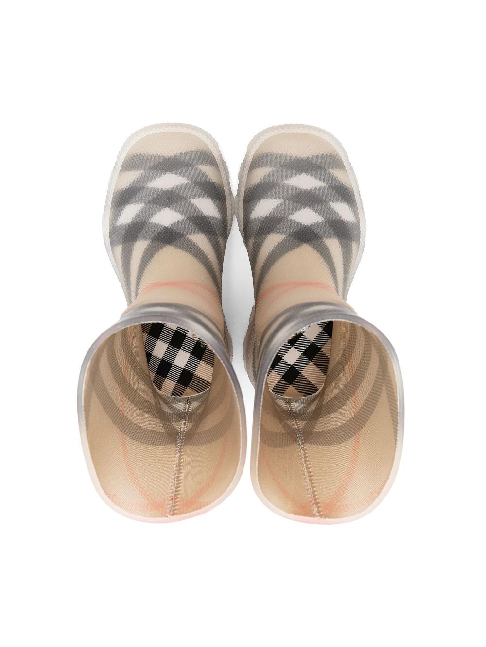 Burberry Kids Check Rubber Marsh High Boots
