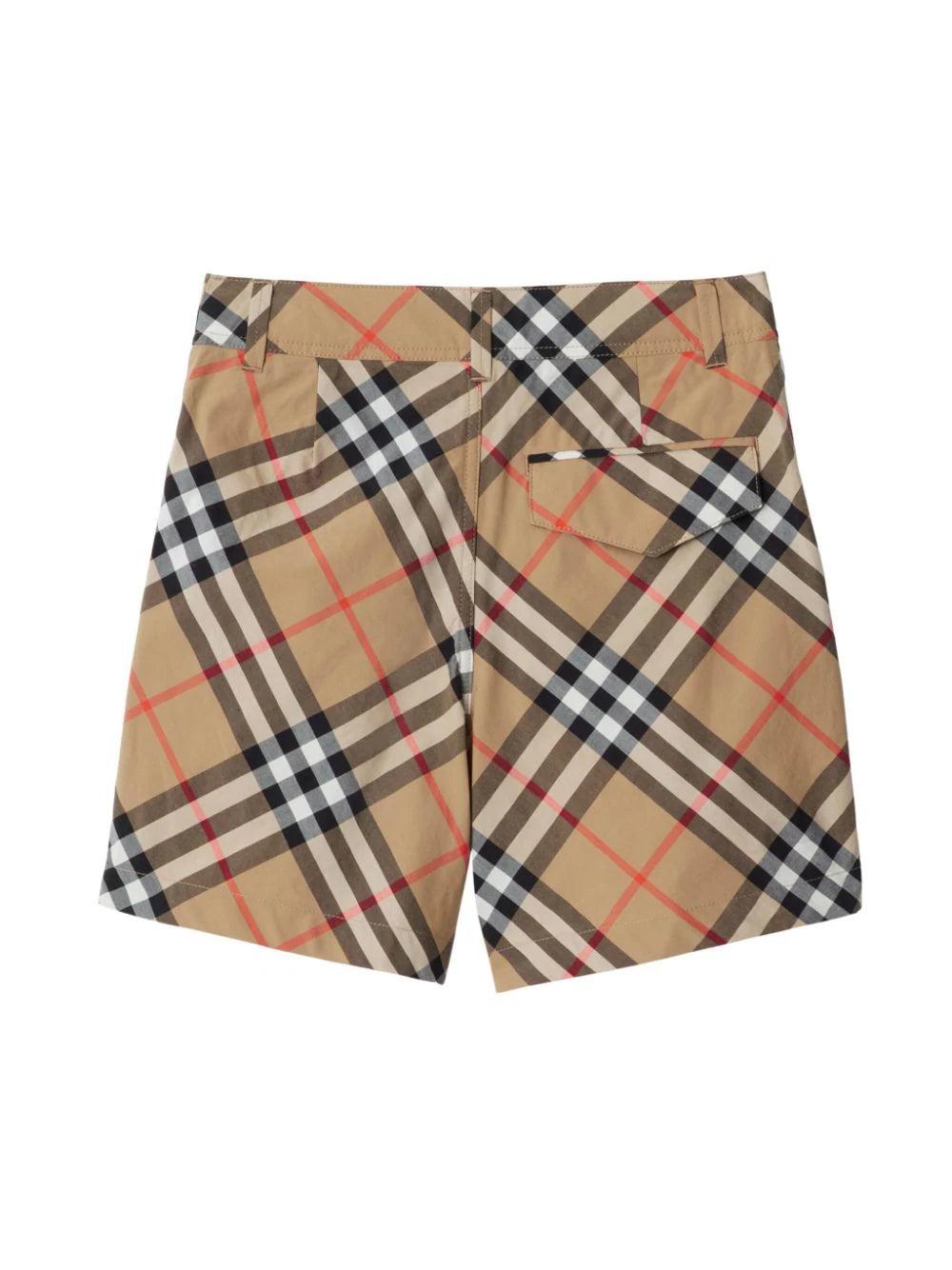 Burberry Kids Check Shorts