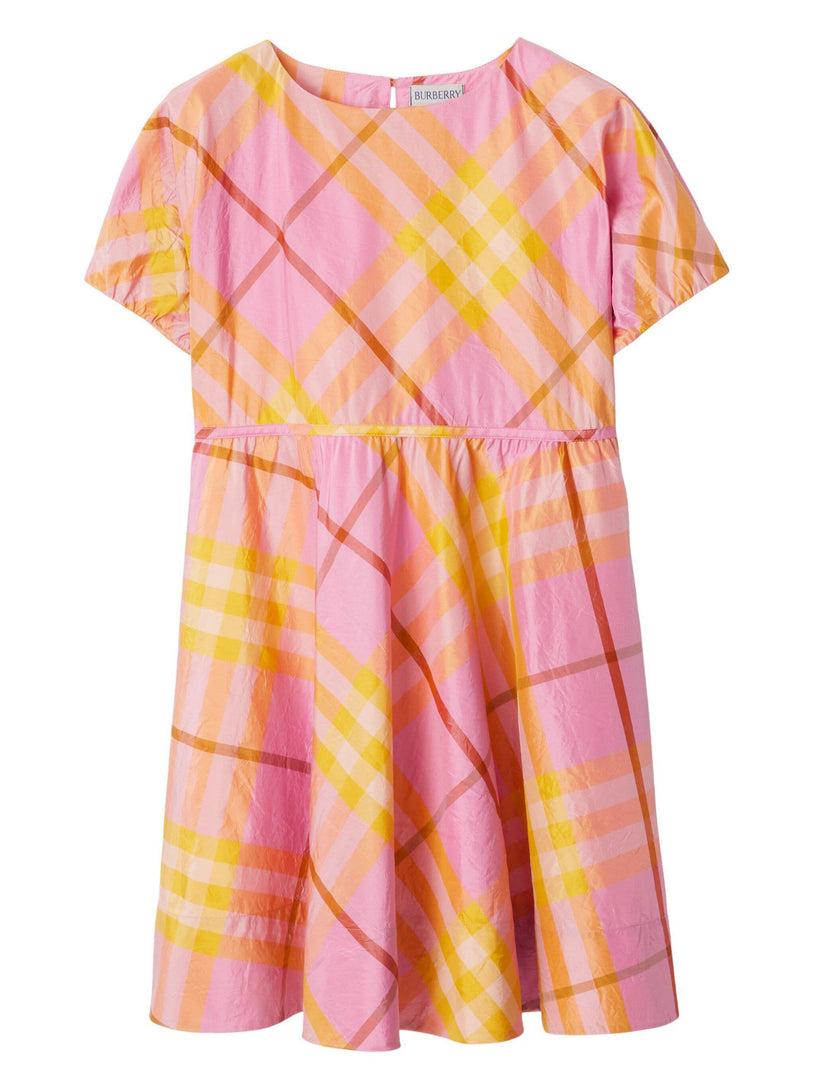Burberry Kids Check silk dress