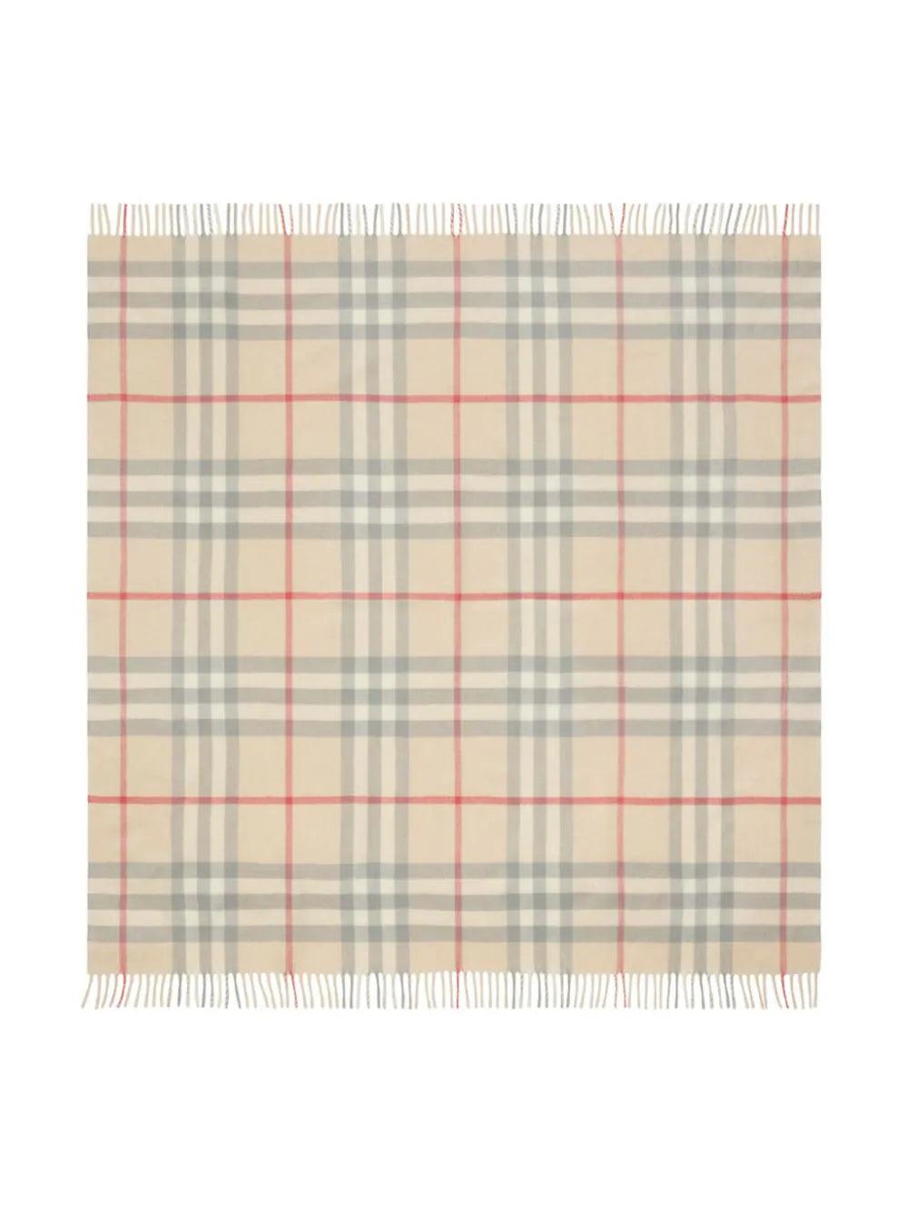 Burberry Kids Check Wool Baby Blanket