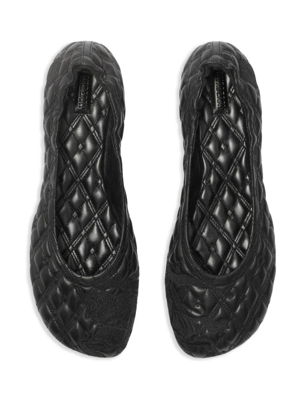 Burberry Leather Sadler Ballerinas