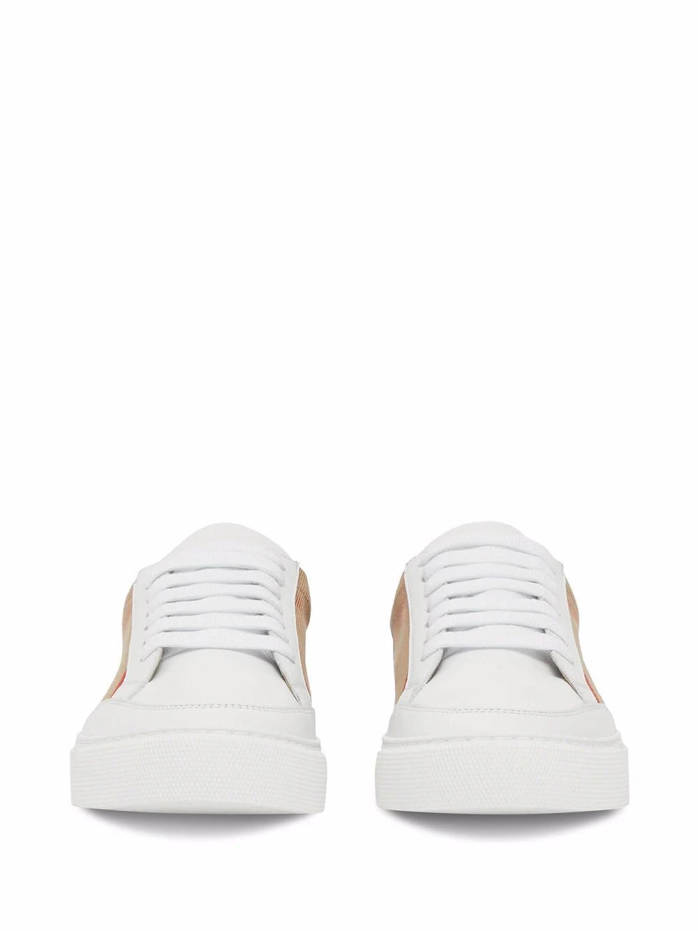 Burberry Leather Sneaker With House Check Motif