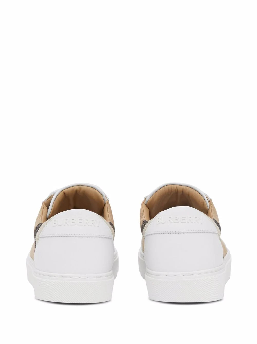 Burberry Leather Sneaker With House Check Motif