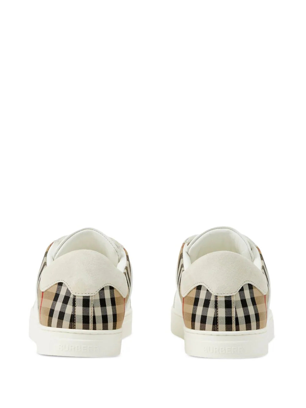 Burberry Leather Suede And Check Sneakers