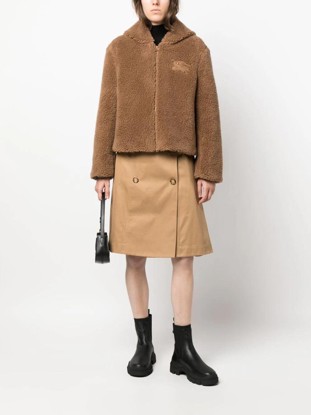 Burberry Logo-embroidered Fleece Jacket